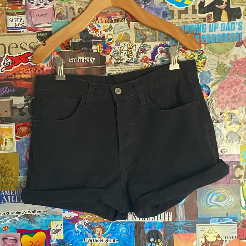 Brandy Melville Black Jean High-Waisted Shorts